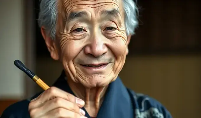 書道家の肖像