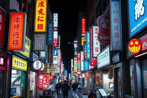 秋葉原のネオン街