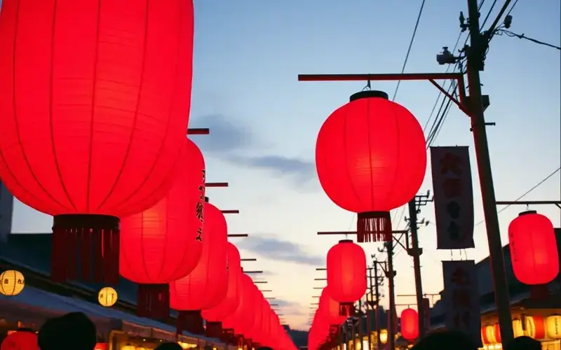 夏祭りの提灯